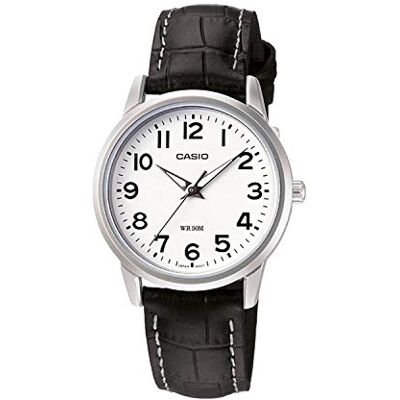 Casio LTP-1303L-7B Relógio senhora quartzo correia de couro mostrador branco Casio LTP-1303L-7B Relógio senhora quartzo correia de couro mostrador branco