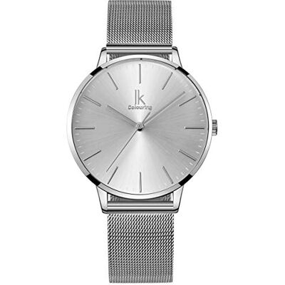 Alienwork IK Relógio Minimalista Mulher Ultra-Finura com Pulseira de Malha, Minimalista Alienwork IK Relógio Minimalista Mulher Ultra-Finura com Pulseira de Malha, Minimalista