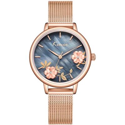 Alienwork Kimio Relógio de mulher elegante com pulseira de malha, pulseira Alienwork Kimio Relógio de mulher elegante com pulseira de malha, pulseira