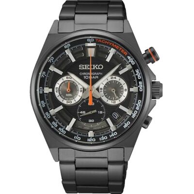 Seiko Analógico modelo Neo Sports quartzo crono IP preto. Marca Seiko Analógico modelo Neo Sports quartzo crono IP preto. Marca