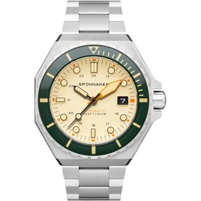 Spinnaker para homem 44 mm Dumas Automático 3 Agulhas Relógio com Bracelete de Aço Inoxidável Sólido SP-5081 Spinnaker para homem 44 mm Dumas Automático 3 Agulhas Relógio com Bracelete de Aço Inoxidável Sólido SP-5081