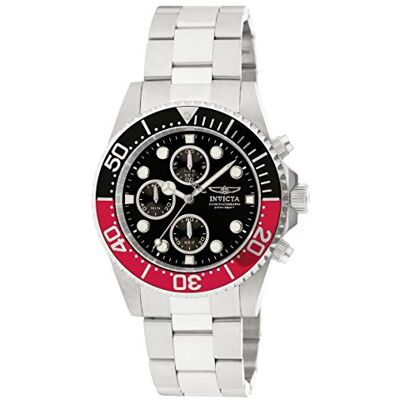 INVICTA Relógio masculino, Prateado / preto, pulseira INVICTA Relógio masculino, Prateado / preto, pulseira