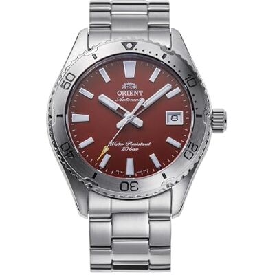 Orient Sports Mako AC0Q Relógio de homem automático com carregamento manual, impermeável, 40 mm, aço vermelho, desportos Orient Sports Mako AC0Q Relógio de homem automático com carregamento manual, impermeável, 40 mm, aço vermelho, desportos