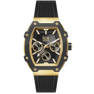 ICE-WATCH ICE Boliday Steel Relógio com correia de silicone (médio), Preto ICE-WATCH ICE Boliday Steel Relógio com correia de silicone (médio), Preto
