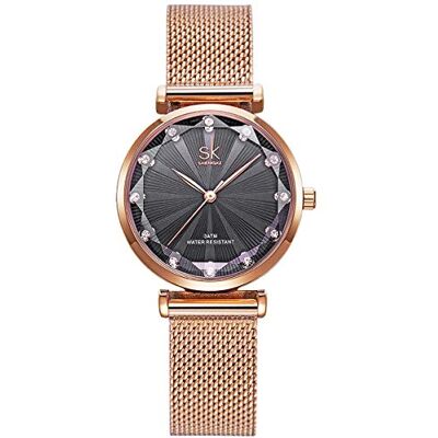 Alienwork Relógio minimalista mulher com pulseira de malha Alienwork Relógio minimalista mulher com pulseira de malha
