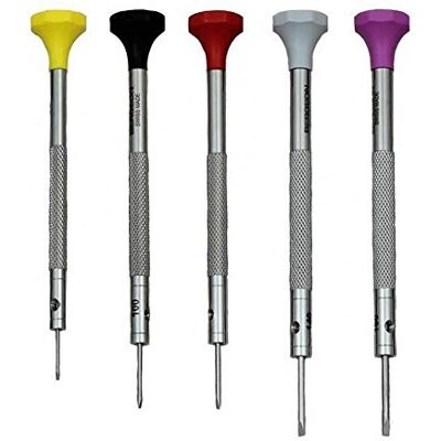 Bergeon Conjunto de 5 chaves de fendas ergonómicas para relojoeiros hs Bergeon Conjunto de 5 chaves de fendas ergonómicas para relojoeiros hs