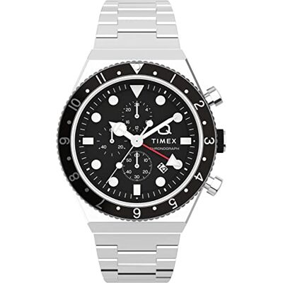 Timex Relógio cronógrafo para homem de quartzo com correia em aço inoxidável Timex Relógio cronógrafo para homem de quartzo com correia em aço inoxidável