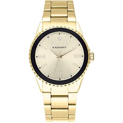 Radiant Relógio mulher 3 ATM, cor da pulseira dourada com caixa de metal de cor dourada tamanho da caixa 38,00 mm Radiant Relógio mulher 3 ATM, cor da pulseira dourada com caixa de metal de cor dourada tamanho da caixa 38,00 mm
