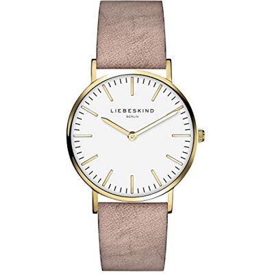 Liebeskind Berlin Liebeskind Berlim Relógio de pulso analógico de quartzo para mulher, Ouro rosa, 34 mm, Moderno Liebeskind Berlin Liebeskind Berlim Relógio de pulso analógico de quartzo para mulher, Ouro rosa, 34 mm, Moderno
