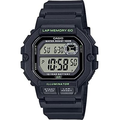Casio Serie WS1300H Reloj Digital Resistencia al Agua de 100 Metros Retroiluminación LED Cronómetro 1/100 Sec Gráfico de Mareas Temporizador Coundtown Luz LED Alarmas multifunción Casio Serie WS1300H Reloj Digital Resistencia al Agua de 100 Metros Retroiluminación LED Cronómetro 1/100 Sec Gráfico de Mareas Temporizador Coundtown Luz LED Alarmas multifunción