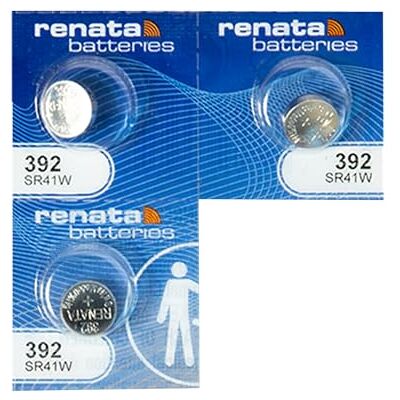 Renata única relógio bateria suíço feito 392 ou SR41SW ou AG3 1,5 V, Prata Renata única relógio bateria suíço feito 392 ou SR41SW ou AG3 1,5 V, Prata