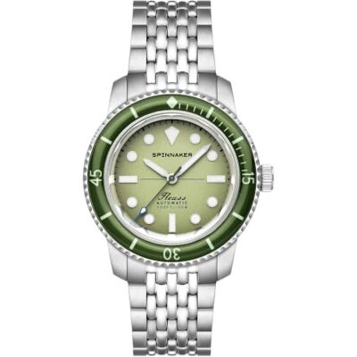 Spinnaker Relógio automático Fleuss 40 de 40 mm para homem, edição limitada 145 com pulseira de aço inoxidável sólido SP-5133 Spinnaker Relógio automático Fleuss 40 de 40 mm para homem, edição limitada 145 com pulseira de aço inoxidável sólido SP-5133