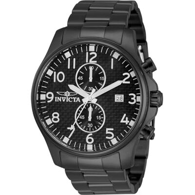 INVICTA Specialty 0379 Relógio de Quartzo Masculino 48 mm, Preto, pulseira INVICTA Specialty 0379 Relógio de Quartzo Masculino 48 mm, Preto, pulseira