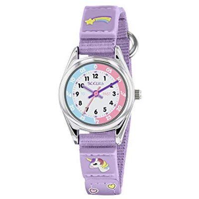 Tikkers Relógio Analógico para Meninas de Quartzo com Pulseira em Tecido Tikkers Relógio Analógico para Meninas de Quartzo com Pulseira em Tecido