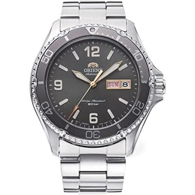 Orient Kamasu/Mako III – Relógio de pulso automático para homem, de corda manual, esportivo, de aço ou silicone, com coroa rosqueada e cristal de safira Orient Kamasu/Mako III – Relógio de pulso automático para homem, de corda manual, esportivo, de aço ou silicone, com coroa rosqueada e cristal de safira