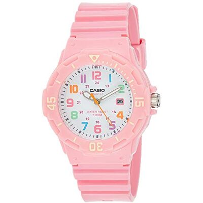 Casio Relógio com movimento de quartzo, para mulher, branco e rosa Casio Relógio com movimento de quartzo, para mulher, branco e rosa