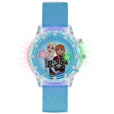 Disney Relógio digital de quartzo para menina com correia de borracha, multicolorido Disney Relógio digital de quartzo para menina com correia de borracha, multicolorido