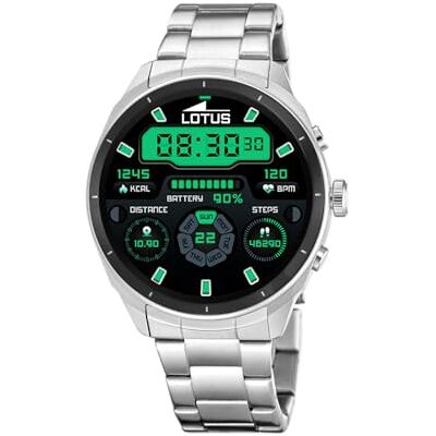 Lotus Relógio inteligente homem Smartwatch aço inoxidável 316l IP65 resistente à água, voz IA, controlo musical, conta passos e calorias, telefone 50206/1 Nexo, Smartime 2nd Gen Lotus Relógio inteligente homem Smartwatch aço inoxidável 316l IP65 resistente à água, voz IA, controlo musical, conta passos e calorias, telefone 50206/1 Nexo, Smartime 2nd Gen