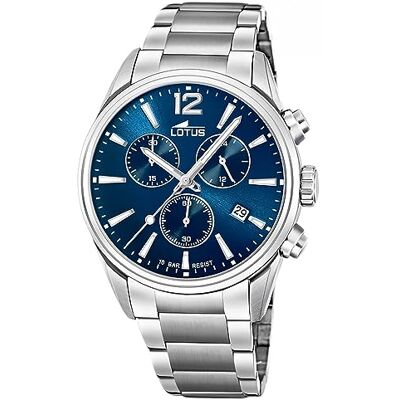 Lotus Relógio Masculino Verde Chrono 316l Aço Inoxidável Bracelete, Prateado e azul, pulseira Lotus Relógio Masculino Verde Chrono 316l Aço Inoxidável Bracelete, Prateado e azul, pulseira