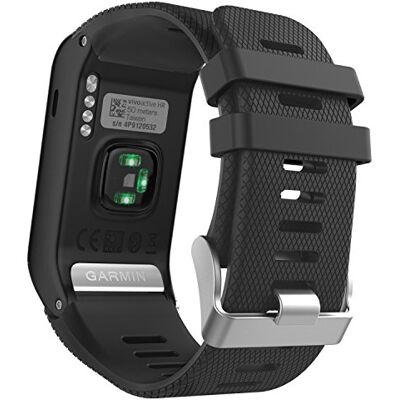 MoKo Pulseira de relógio compatível com Garmin Vivoactive HR, preto Correia de substituição ajustável de silicone macio, correia desportiva impermeável anti-suor MoKo Pulseira de relógio compatível com Garmin Vivoactive HR, preto Correia de substituição ajustável de silicone macio, correia desportiva impermeável anti-suor
