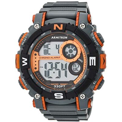 Armitron Relógio Esportivo 40/8284 com Cronógrafo Digital e Pulseira de Resina para Homem, Laranja, Correia Armitron Relógio Esportivo 40/8284 com Cronógrafo Digital e Pulseira de Resina para Homem, Laranja, Correia
