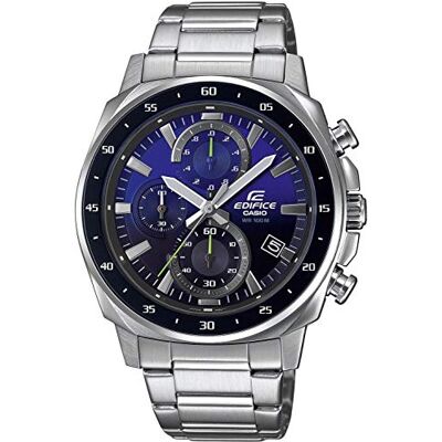 Casio Relógio Edifice Cronógrafo Masculino, azul, pulseira Casio Relógio Edifice Cronógrafo Masculino, azul, pulseira