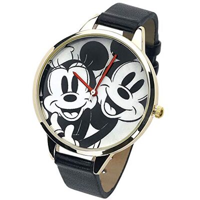 Disney Relógio analógico para meninas de quartzo com correia em plástico , Preto branco, tira Disney Relógio analógico para meninas de quartzo com correia em plástico , Preto branco, tira