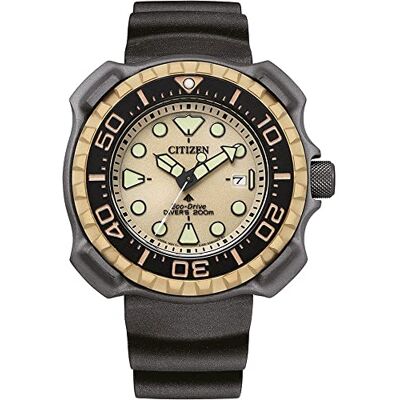 Citizen Relógio analógico para homens de Eco-Drive com correia de borracha Citizen Relógio analógico para homens de Eco-Drive com correia de borracha
