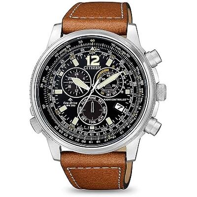 Citizen Relógio Pilot E660 Eco-Drive , analógico para homens, castanho, grande Citizen Relógio Pilot E660 Eco-Drive , analógico para homens, castanho, grande