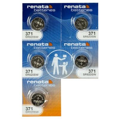 Renata 371 Bateria para relógio (5 pilhas) Renata 371 Bateria para relógio (5 pilhas)