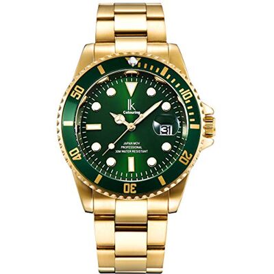 Alienwork IK Relógio Homem Mulher Calendário Pulseira de Metal, Elegante Alienwork IK Relógio Homem Mulher Calendário Pulseira de Metal, Elegante