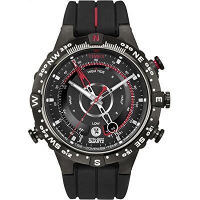 Timex Intelligent Quartz Relógio análogico para homem de quartzo com correia de silicone, Preto, Tamanho único, Desportivo Timex Intelligent Quartz Relógio análogico para homem de quartzo com correia de silicone, Preto, Tamanho único, Desportivo