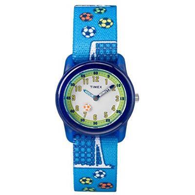 Timex Time Machines Kids 29 mm Relógio de Tecido Elástico, Soccer, Tamanho único, Correia Timex Time Machines Kids 29 mm Relógio de Tecido Elástico, Soccer, Tamanho único, Correia