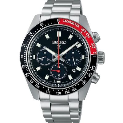 Seiko Prospex 1 Speedtimer Relógio de pulso solar para homem (cronógrafo, 10 ATM), aço inoxidável, pulseira Seiko Prospex 1 Speedtimer Relógio de pulso solar para homem (cronógrafo, 10 ATM), aço inoxidável, pulseira