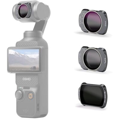 Tilta Pocket 4 kit filtros base, filtros magnéticos CPL/Black Mist/VND Compatível com DJI Osmo Pocket 3/4, polarizador, transmissão preta 1/4, filtros ND variáveis 2-32 Tilta Pocket 4 kit filtros base, filtros magnéticos CPL/Black Mist/VND Compatível com DJI Osmo Pocket 3/4, polarizador, transmissão preta 1/4, filtros ND variáveis 2-32
