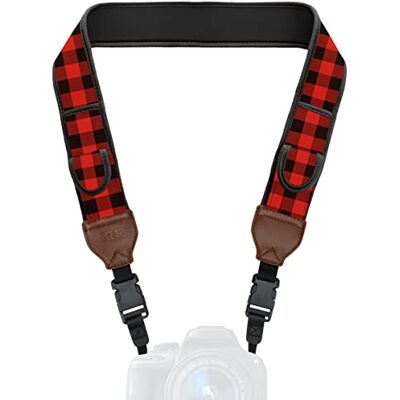 USA Gear TrueSHOT Correia para câmara, bolsos para acessórios e fivelas de libertação rápida compatível com Canon, Nikon, Sony, Olympus, Pentax, Fujifilm e muito mais, Tamanho único USA Gear TrueSHOT Correia para câmara, bolsos para acessórios e fivelas de libertação rápida compatível com Canon, Nikon, Sony, Olympus, Pentax, Fujifilm e muito mais, Tamanho único