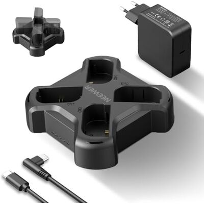 NEEWER Câmara carregador bateria USB 4 canais para LP-E6/LP-E6N/LP-E6NH/LP-E6P, compatível com Canon EOS R5 Mark II 6D Mark II 5D Mark III 5D Mark IV, PD 45 W carregamento rápido com PD 44D 5W NEEWER Câmara carregador bateria USB 4 canais para LP-E6/LP-E6N/LP-E6NH/LP-E6P, compatível com Canon EOS R5 Mark II 6D Mark II 5D Mark III 5D Mark IV, PD 45 W carregamento rápido com PD 44D 5W