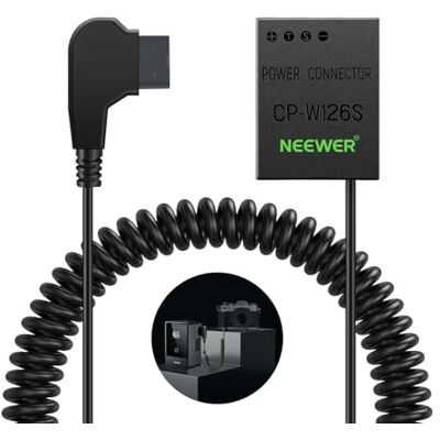NEEWER D Tap para NP-W126S, bateria fictícia com cabo para bateria de montagem V, adaptador de alimentação contínua estável D Tap, compatível com Fujifilm X100VI X-T200 X-S10 X-E4 X-T30 II X-Pro3 NEEWER D Tap para NP-W126S, bateria fictícia com cabo para bateria de montagem V, adaptador de alimentação contínua estável D Tap, compatível com Fujifilm X100VI X-T200 X-S10 X-E4 X-T30 II X-Pro3