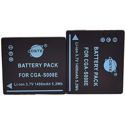 DSTE 2X S008E Li-Ion bateria para Panasonic CGA-S008A, CGA-S800A/1B, CGA-S800E, CGA-S800E/1B, DMW-BCE10, DMW-BCE10E, VW-VBJ10, VW-VBJBJJJJJJJJJJJJ10 DSTE 2X S008E Li-Ion bateria para Panasonic CGA-S008A, CGA-S800A/1B, CGA-S800E, CGA-S800E/1B, DMW-BCE10, DMW-BCE10E, VW-VBJ10, VW-VBJBJJJJJJJJJJJJ10