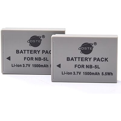 DSTE 2 peças substituição bateria compatível para Canon NB-5L PowerShot S100 S110 SD700 IS SD790 SD800 SD850 SD870 SD880 SD890 SD900 SD950 SD970 SD990 SX200 SX210 DSTE 2 peças substituição bateria compatível para Canon NB-5L PowerShot S100 S110 SD700 IS SD790 SD800 SD850 SD870 SD880 SD890 SD900 SD950 SD970 SD990 SX200 SX210