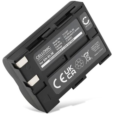 CELLONIC Bateria compatível com Nikon D70, D50, D100, D70s, EN-EL3, EN-EL3a 1600 mAh, 7,4 V, iões de lítio CELLONIC Bateria compatível com Nikon D70, D50, D100, D70s, EN-EL3, EN-EL3a 1600 mAh, 7,4 V, iões de lítio