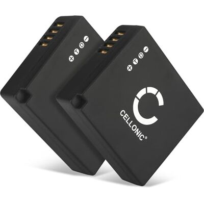 CELLONIC 2 x bateria compatível com Leica D-Lux (Typ 109), 7, 8, BP-DC15 (730 mAh-7,4 V-iões de lítio) para Panasonic Lumix DMC-G85, DC-G100D, DC-G110K, DMC-G80, DMW-BLE9, DMW-BLE9E CELLONIC 2 x bateria compatível com Leica D-Lux (Typ 109), 7, 8, BP-DC15 (730 mAh-7,4 V-iões de lítio) para Panasonic Lumix DMC-G85, DC-G100D, DC-G110K, DMC-G80, DMW-BLE9, DMW-BLE9E