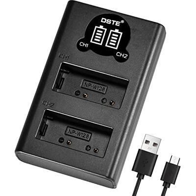 Generic DSTE NP-W126 Carregador rápido duplo USB com ecrã LCD, compatível com Fujifilm FinePix HS30EXR, HS33EXR, HS35EX, HS50EXR, X-A1, X-E1, X-E2, X-M1, X-Pro1, X-T1 Generic DSTE NP-W126 Carregador rápido duplo USB com ecrã LCD, compatível com Fujifilm FinePix HS30EXR, HS33EXR, HS35EX, HS50EXR, X-A1, X-E1, X-E2, X-M1, X-Pro1, X-T1