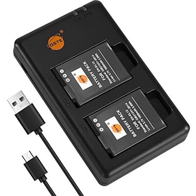 DSTE 2 peças EN-EL12 (1600 mAh/3,7 V) bateria e carregador compatível para Nikon Coolpix S6200 S6300 S8000 S8200 S9500 S9600 AW100s AW100 AW10110s AWL 120s DSTE 2 peças EN-EL12 (1600 mAh/3,7 V) bateria e carregador compatível para Nikon Coolpix S6200 S6300 S8000 S8200 S9500 S9600 AW100s AW100 AW10110s AWL 120s