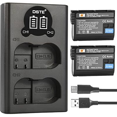 DSTE - EN-EL15 - 2-Pack - Battery Charger Kit DSTE - EN-EL15 - 2-Pack - Battery Charger Kit