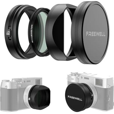 FREEWELL Kit filtros CPL/GMIST 1/4 com para-sol para Fuji X100 Series preto Compatível com X100, X100S, X100F, X100T, X100V e X100VI. Efeito de difusão suave para fotos criativas FREEWELL Kit filtros CPL/GMIST 1/4 com para-sol para Fuji X100 Series preto Compatível com X100, X100S, X100F, X100T, X100V e X100VI. Efeito de difusão suave para fotos criativas