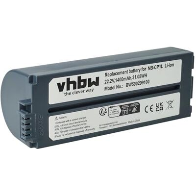 vhbw Bateria substitui Canon NB-CP2LH NB-CP2L, NB-CP1L, CS-CP2L, CS-CP2, CP-2L para impressora fotográfica (1400 mAh, 22,2 V, Li-Ion) vhbw Bateria substitui Canon NB-CP2LH NB-CP2L, NB-CP1L, CS-CP2L, CS-CP2, CP-2L para impressora fotográfica (1400 mAh, 22,2 V, Li-Ion)