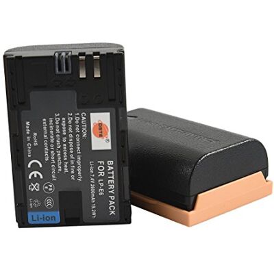 DSTE 2-Pack Spare Battery compatível com Canon LP-E6 LP-E6N EOS 5D Mark II, 5D Mark III, 5D Mark IV, 5DS, 5DS R, 6D 7D 60D 60Da 70D 80D 90D, 7D markII, 7D markIII, XC10 Câmara digital DSTE 2-Pack Spare Battery compatível com Canon LP-E6 LP-E6N EOS 5D Mark II, 5D Mark III, 5D Mark IV, 5DS, 5DS R, 6D 7D 60D 60Da 70D 80D 90D, 7D markII, 7D markIII, XC10 Câmara digital
