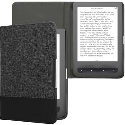 kwmobile Capa de e-Book compatível com Pocketbook Touch Lux 3/Basic Lux/Basic Touch 2 Case de couro sintético antracite / preto kwmobile Capa de e-Book compatível com Pocketbook Touch Lux 3/Basic Lux/Basic Touch 2 Case de couro sintético antracite / preto