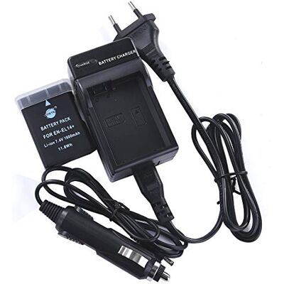 DSTE EN-EL14 ENEL14 bateria sobresselente e DC111E viagem carregador compatível para Nikon EN-EL14a, D3100, D3200, D3300, D5100, D5200, D5300, D5500 DSTE EN-EL14 ENEL14 bateria sobresselente e DC111E viagem carregador compatível para Nikon EN-EL14a, D3100, D3200, D3300, D5100, D5200, D5300, D5500